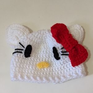 Hello Kitty Baby Handmade Crochet Beanie Hat
